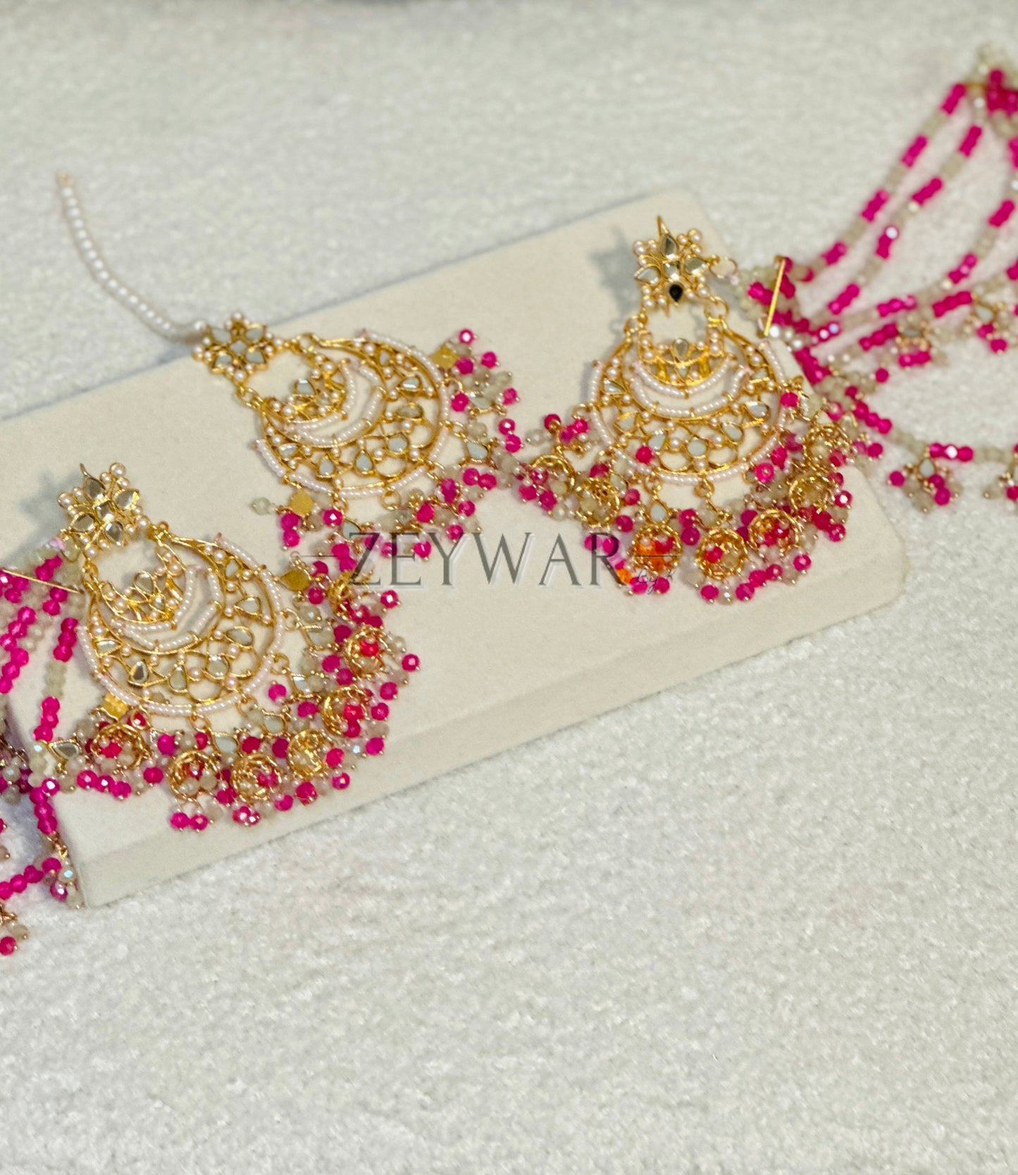 SAYEH | Mirror Earrings with Saharey & Tikka