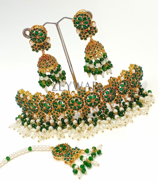 ISHAL | Choker with Jhumkis & Tikka