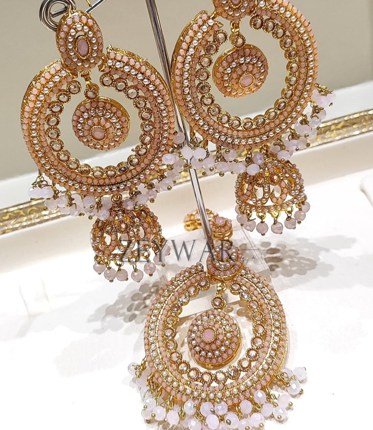 FILZA | Oversized Earrings & Tikka