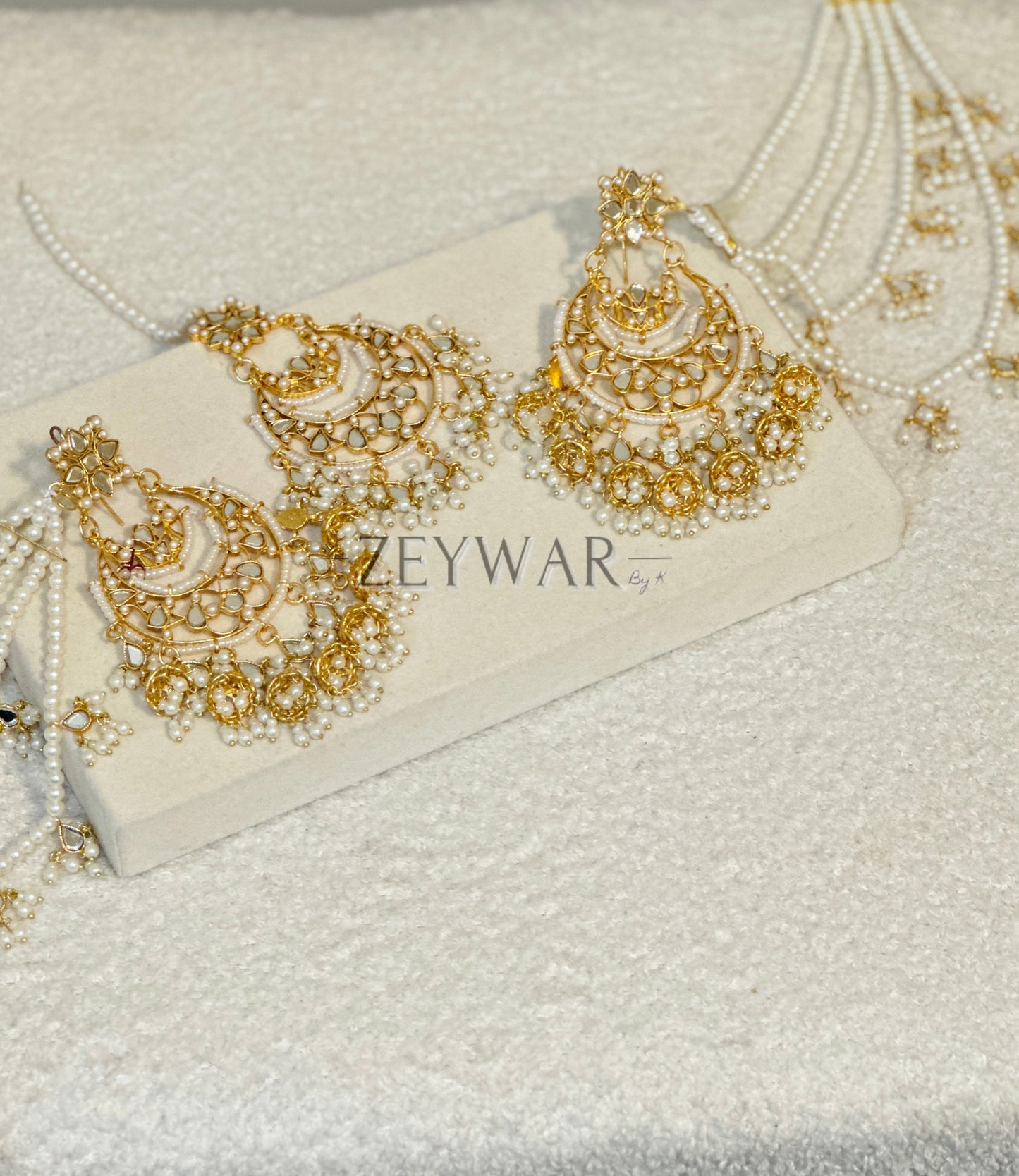 SAYEH | Mirror Earrings with Saharey & Tikka