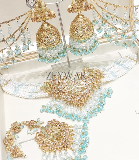 KIRAN | Pakistani Style Gold-Plated Choker Set