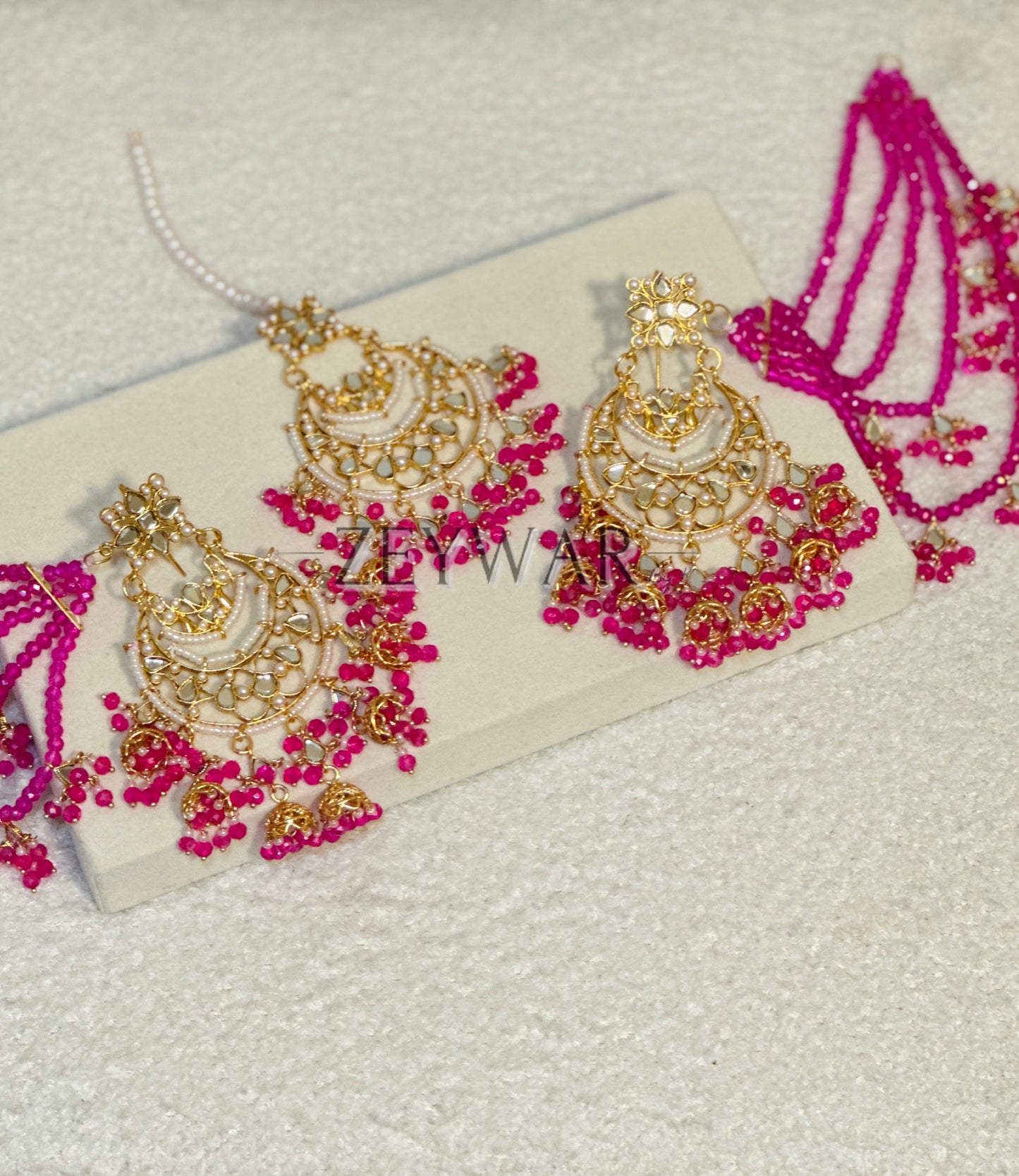 SAYEH | Mirror Earrings with Saharey & Tikka