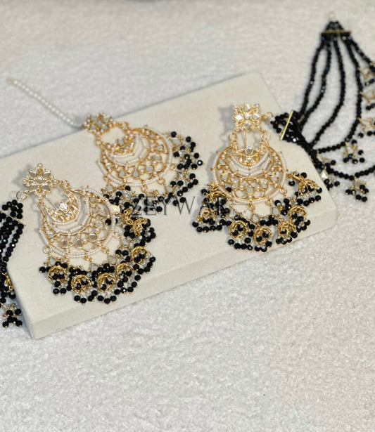 SAYEH | Mirror Earrings with Saharey & Tikka