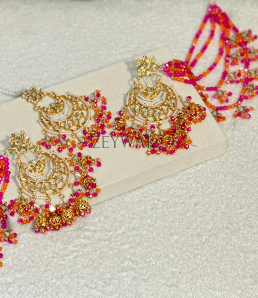 SAYEH | Mirror Earrings with Saharey & Tikka