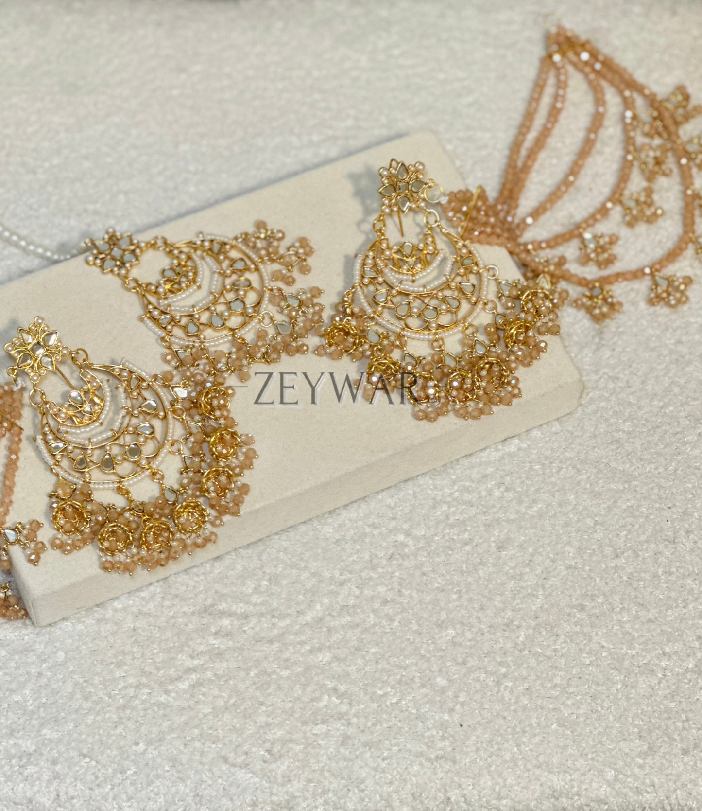 SAYEH | Mirror Earrings with Saharey & Tikka