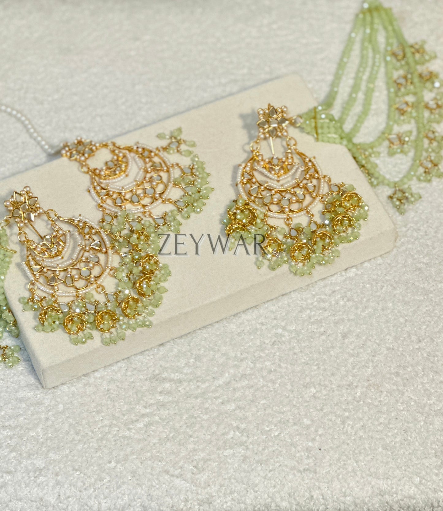 SAYEH | Mirror Earrings with Saharey & Tikka