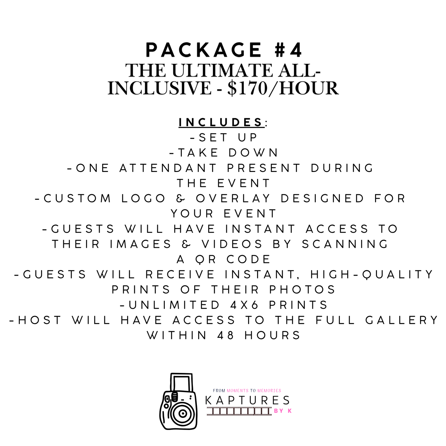 Package #4- Message on WhatsApp to Book