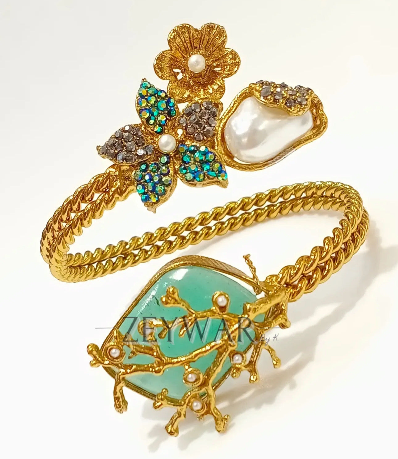 SHILPA | Mother Of Pearl Statement Bangles