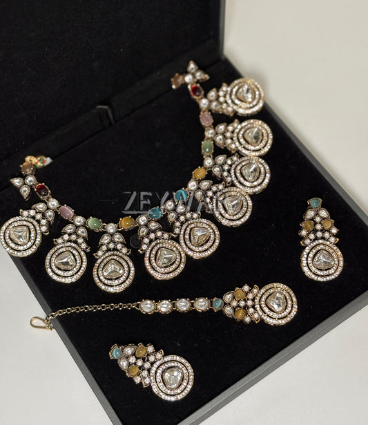 MEHAR | Moissanite Set with Studs & Tikka