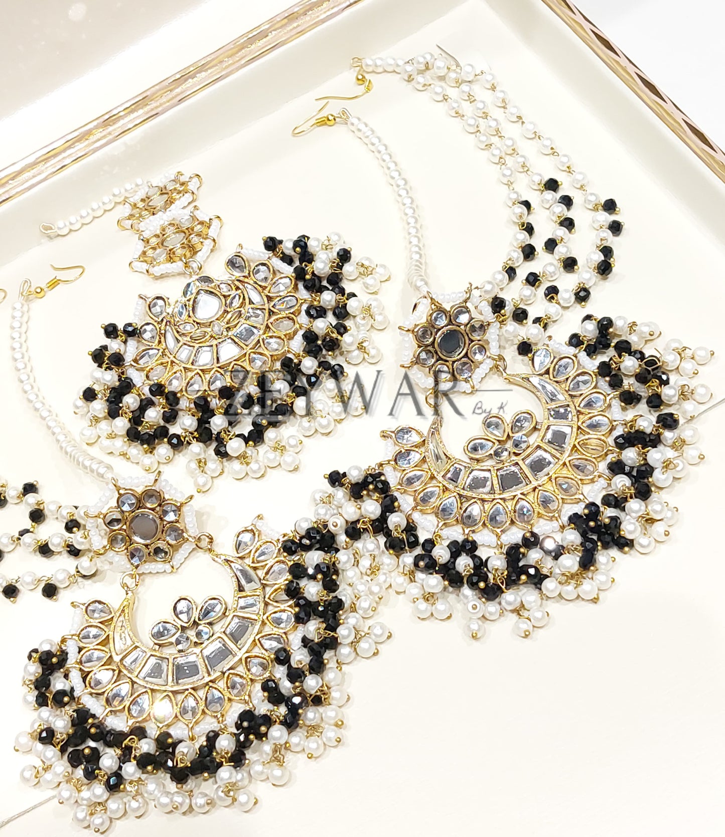 UROOJ | Pakistani Style Kundan Earring & Tikka