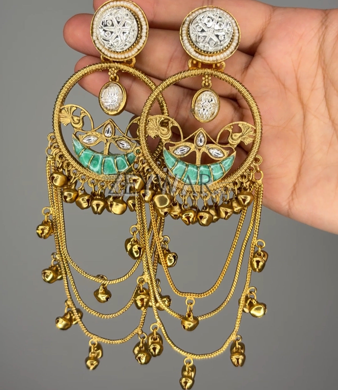 KASHMIR | Oversized Statement Kashmiri Earrings