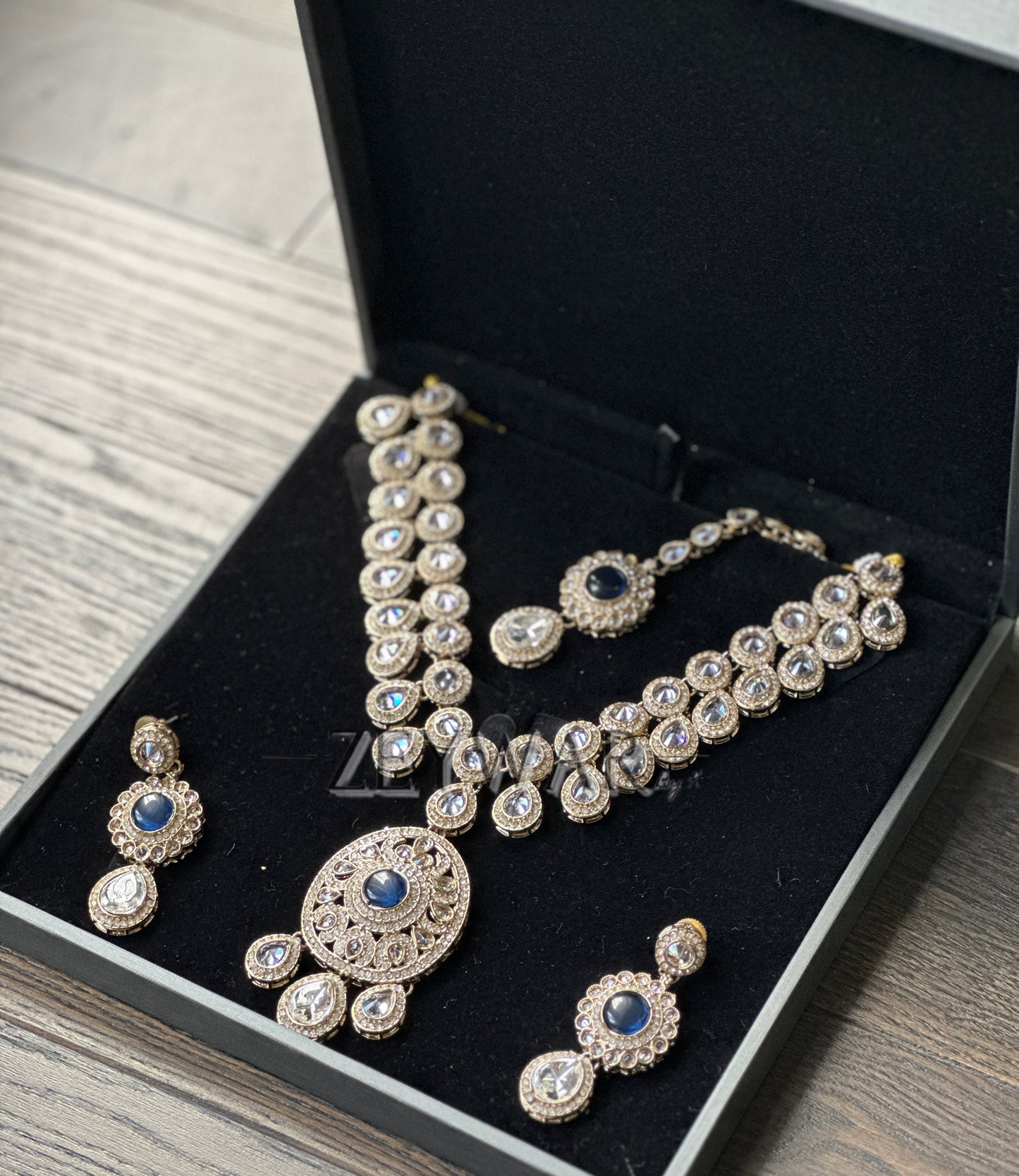 REEM | AD & Polki Set with Earrings & Tikka