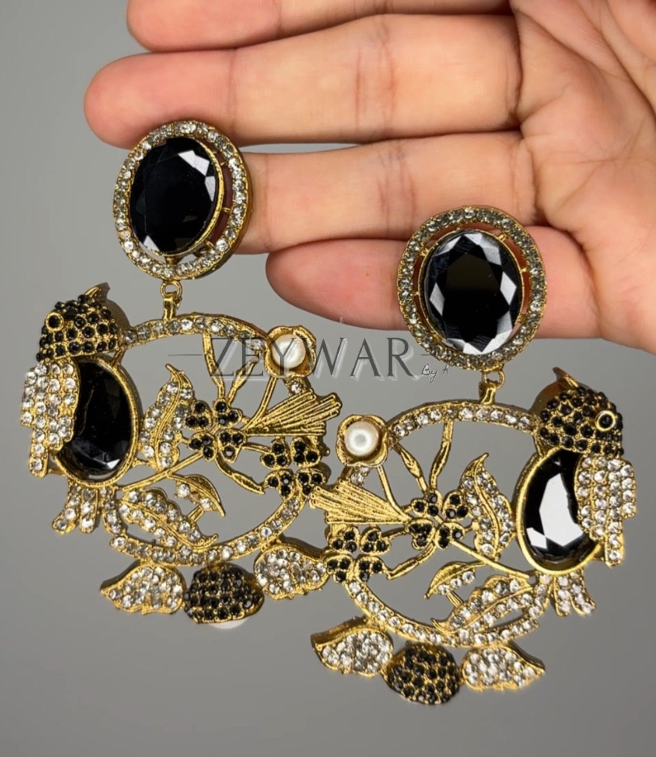 SELINA | AD Earrings with Antique Polish