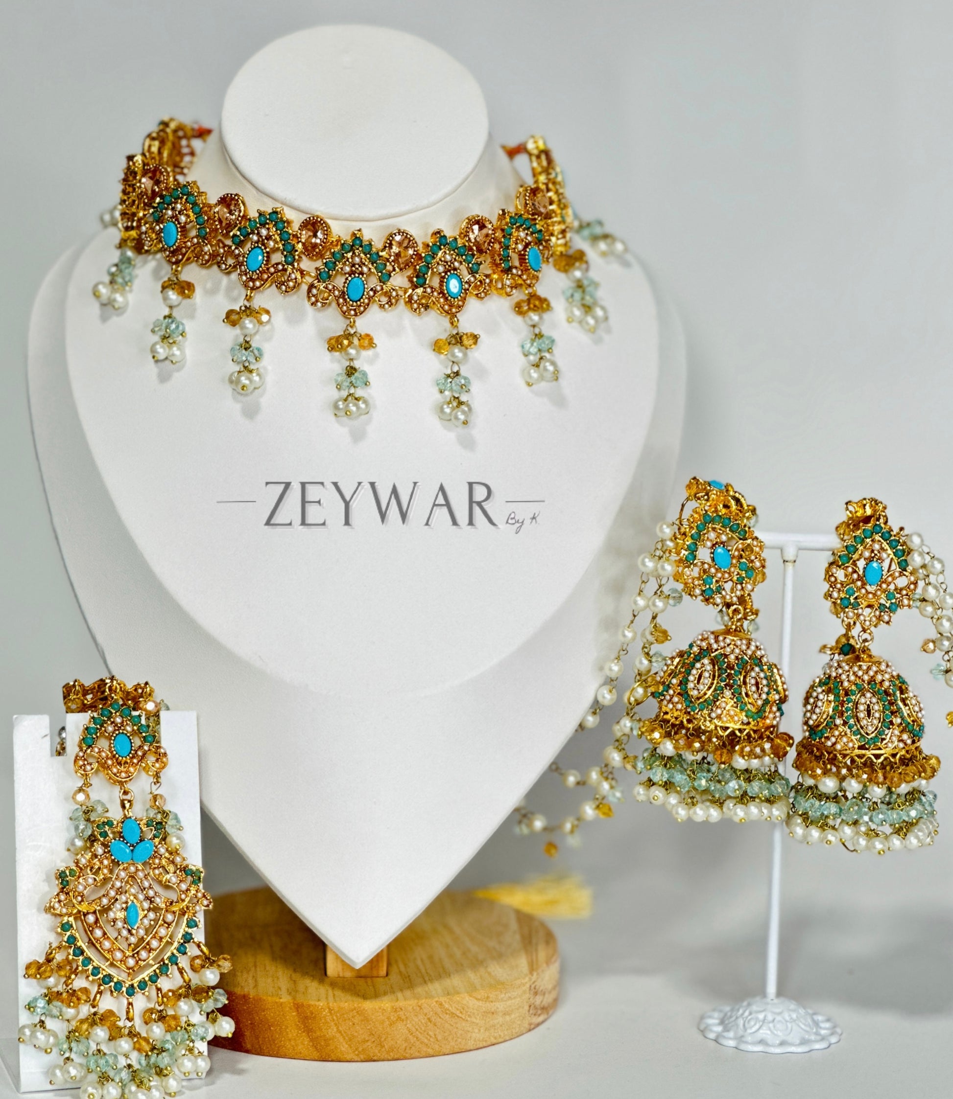 ANAM | Lightweight Choker with Jhumki's & Tikka