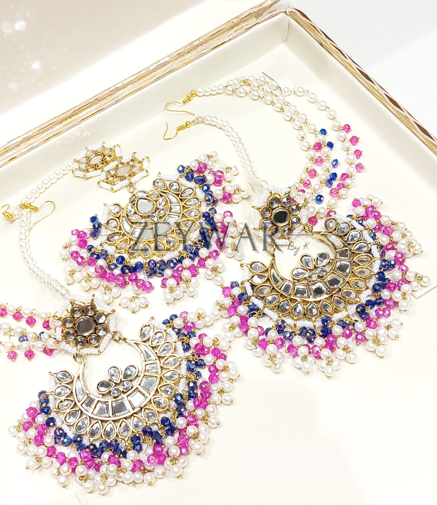 UROOJ | Pakistani Style Kundan Earring & Tikka