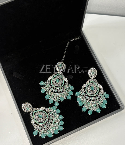NEHAL | Polki Earring & Tikka