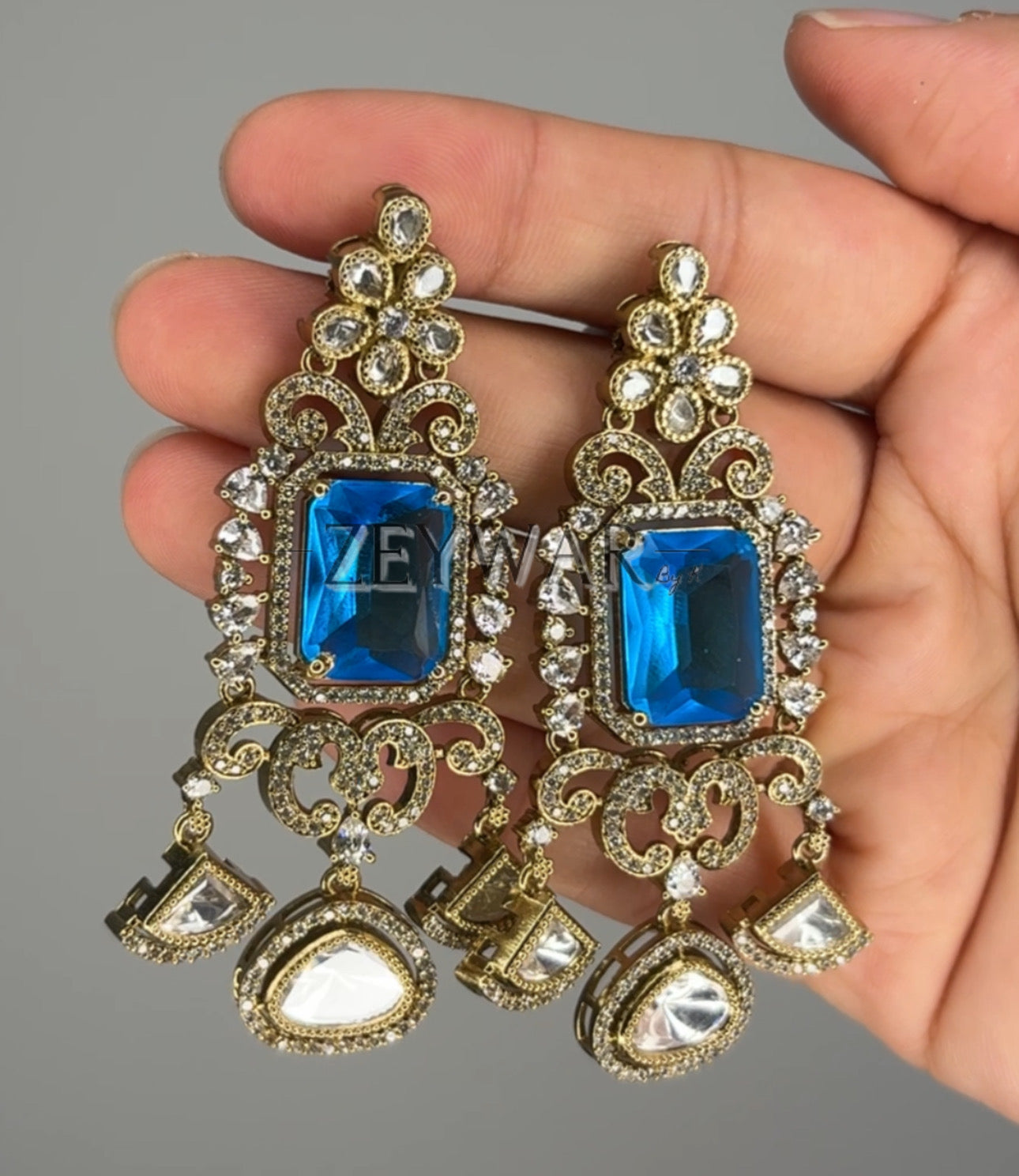 SHIFA | Moissanite Earrings with Victorian Polish
