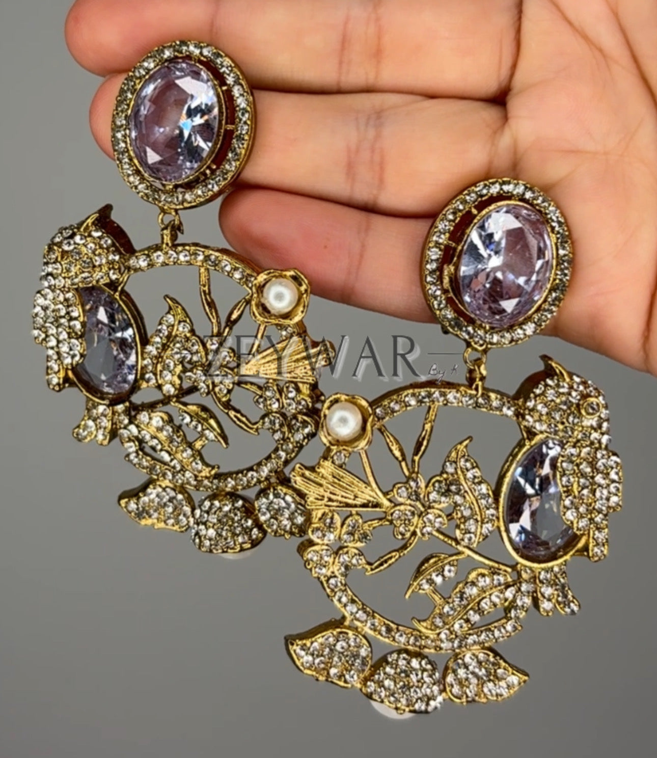 SELINA | AD Earrings with Antique Polish