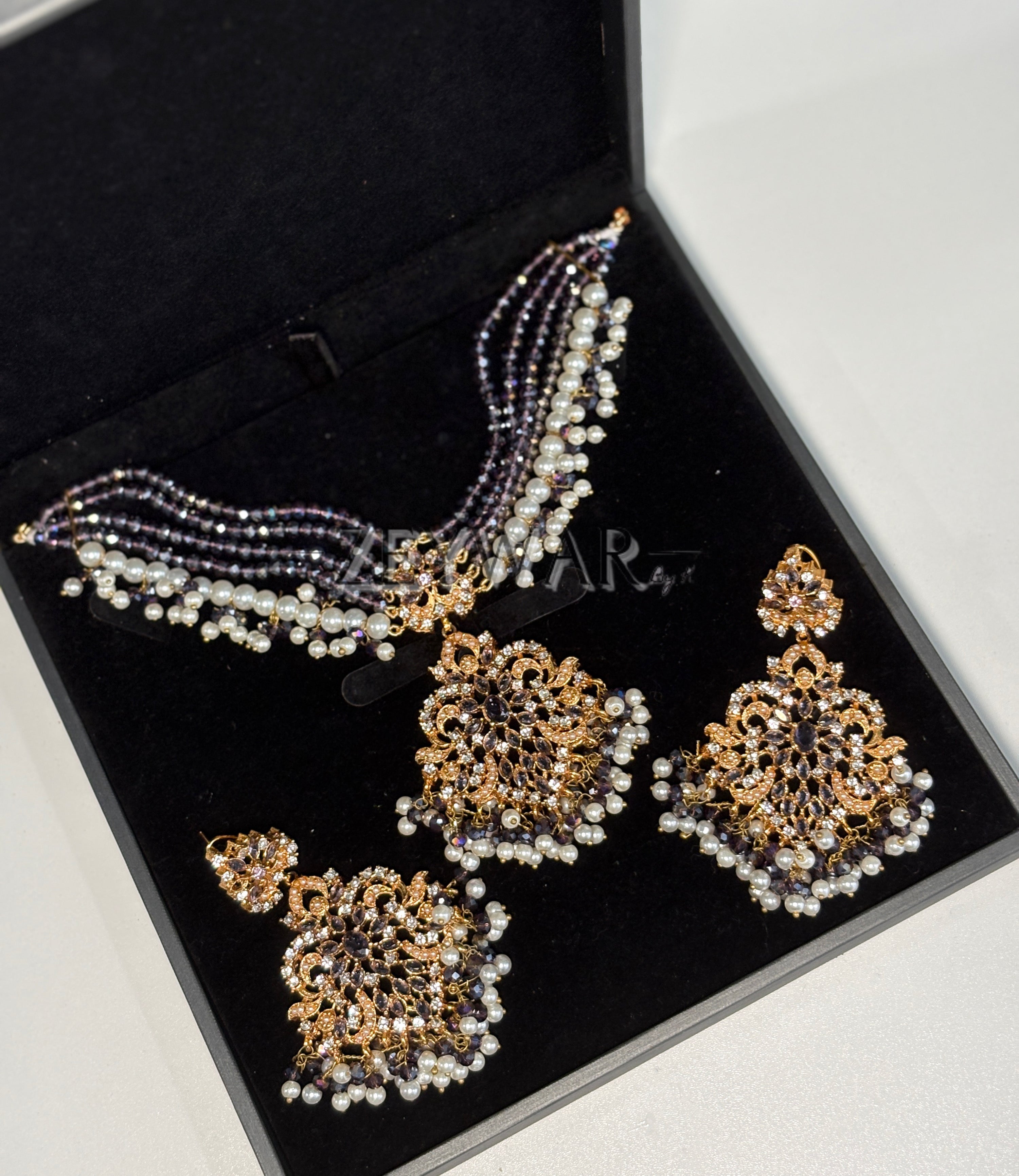WARDA | Stunning Choker with Earrings – Zeywar ByK
