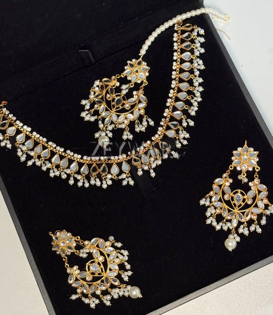 ZOYA | Mirror Set with Earrings & Tikka