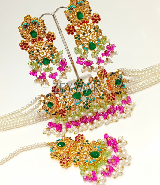 RAHMA | Choker with Earrings & Tikka