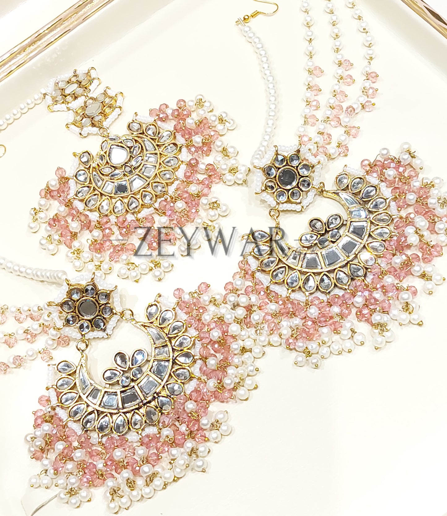 UROOJ | Pakistani Style Kundan Earring & Tikka