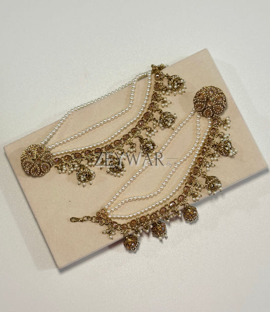 SONAM | POLKI Studs with Jhumki Saharey