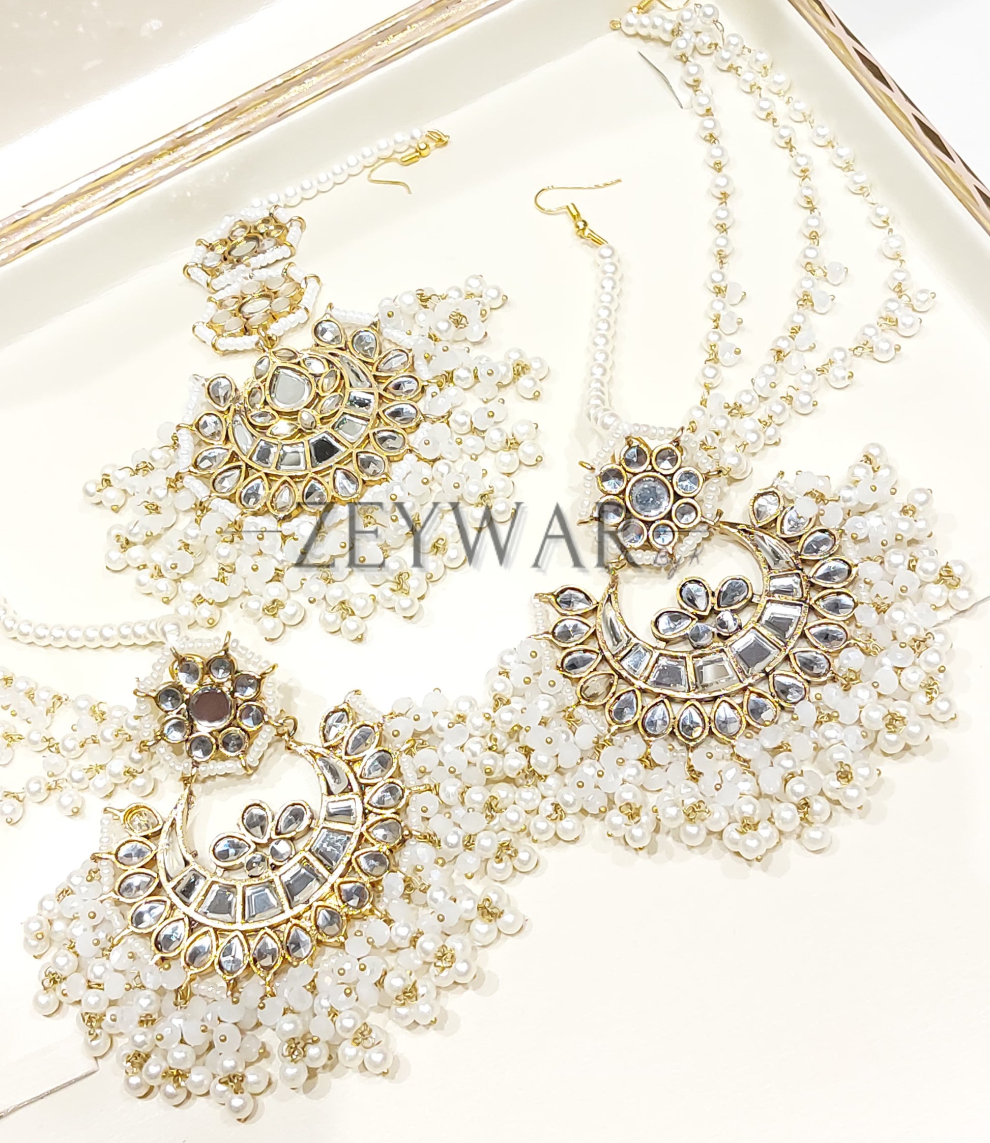 UROOJ | Pakistani Style Kundan Earring & Tikka