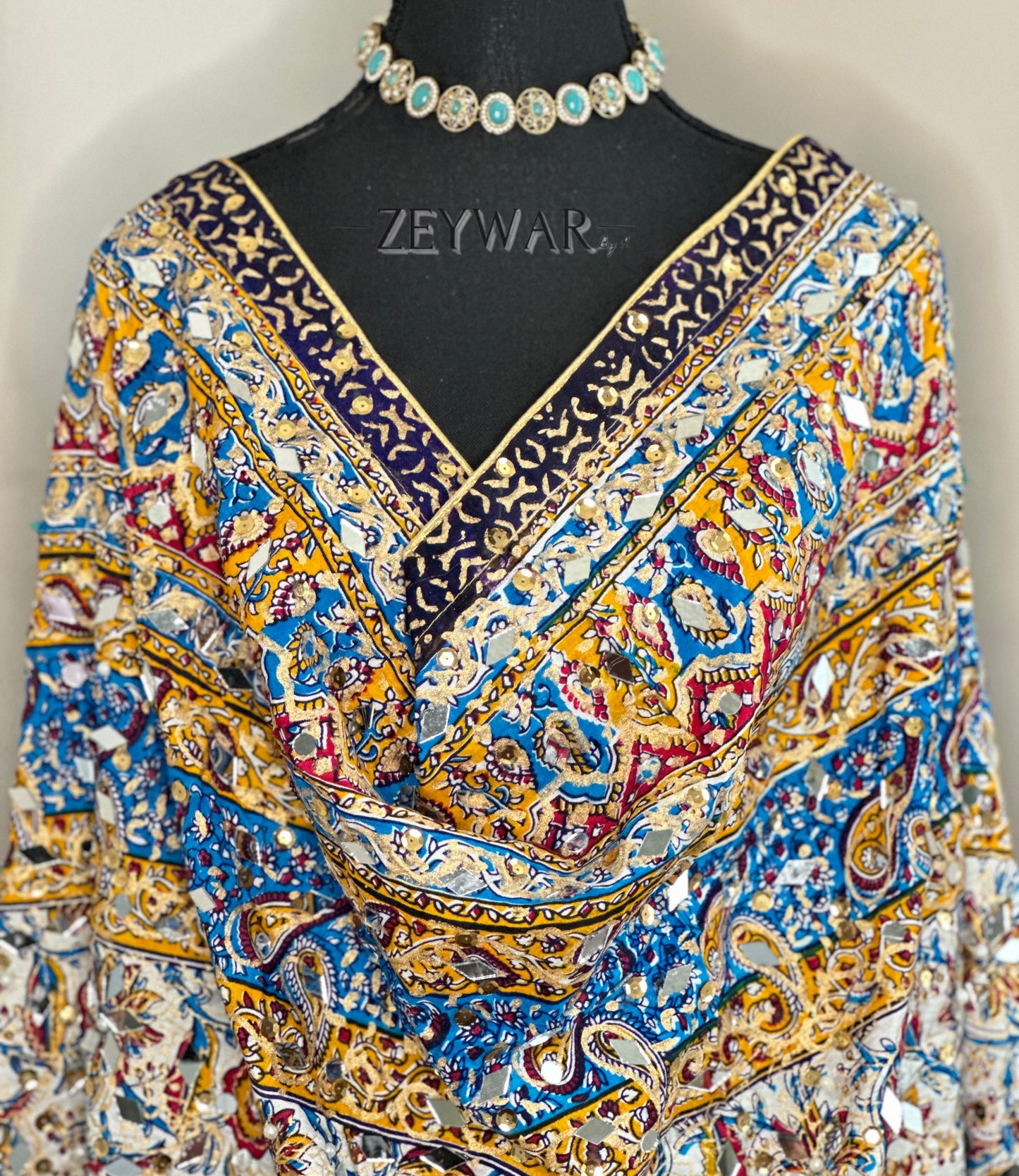 PAKISTANI DUPATTA | Blue, White, Yellow | Limited Launch