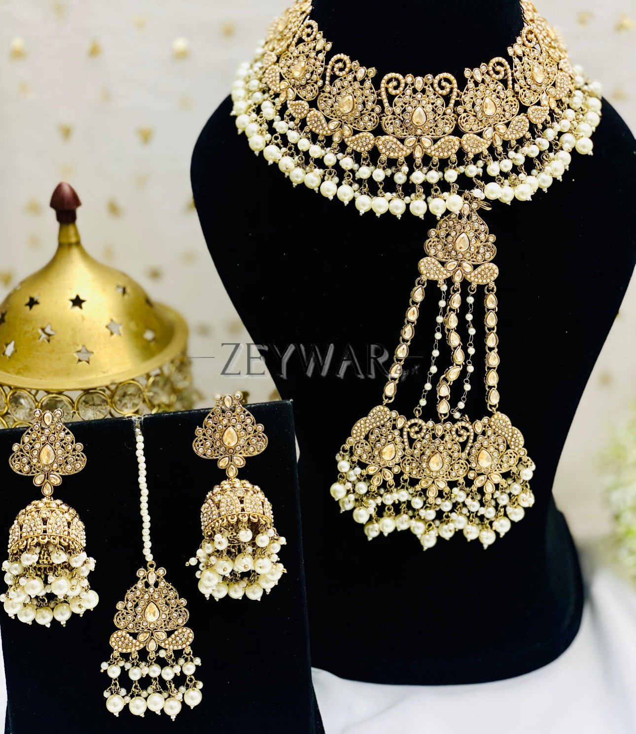 HENNA | Polki Bridal Set with Statement Jhoomar