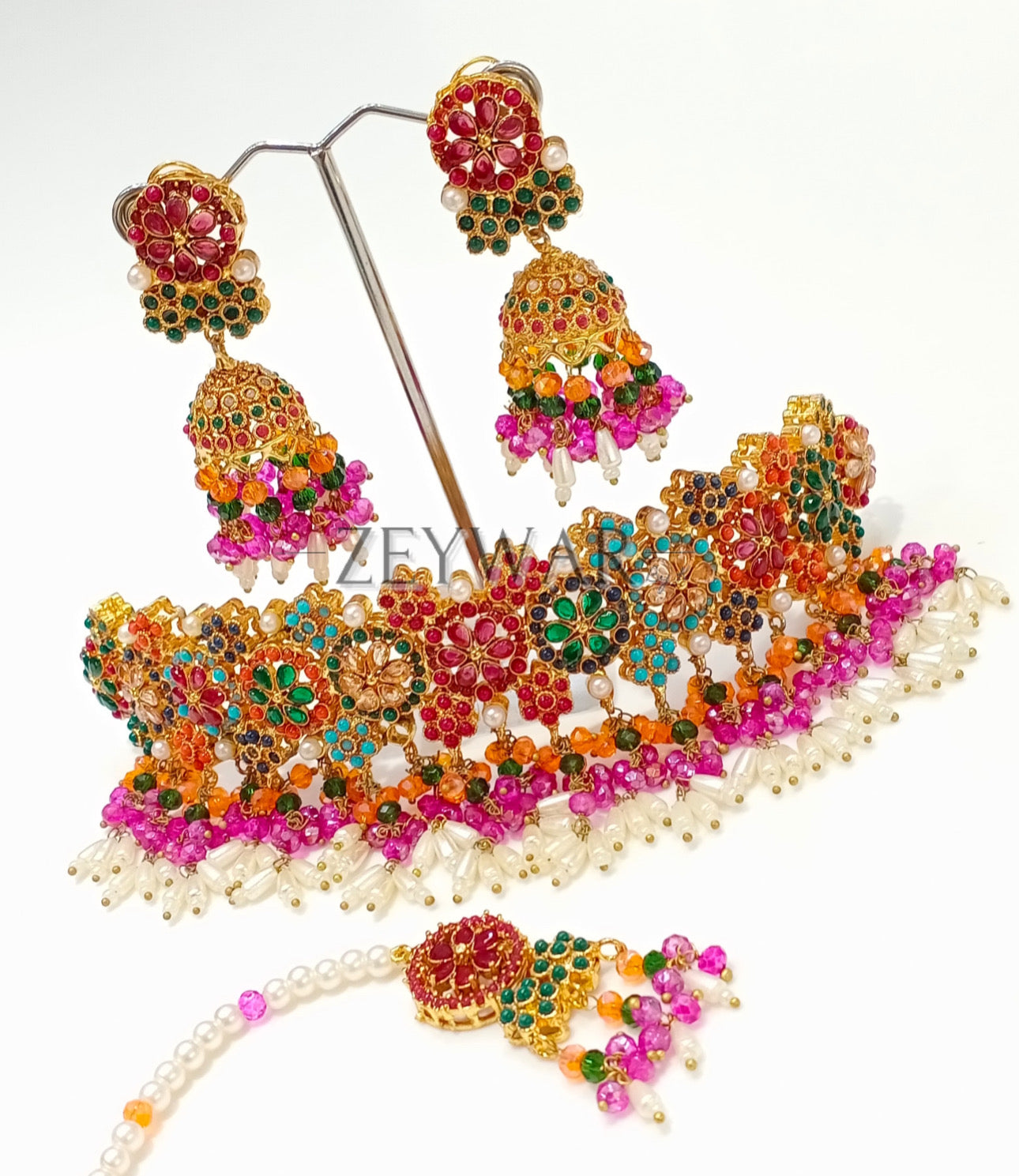 ISHAL | Choker with Jhumkis & Tikka
