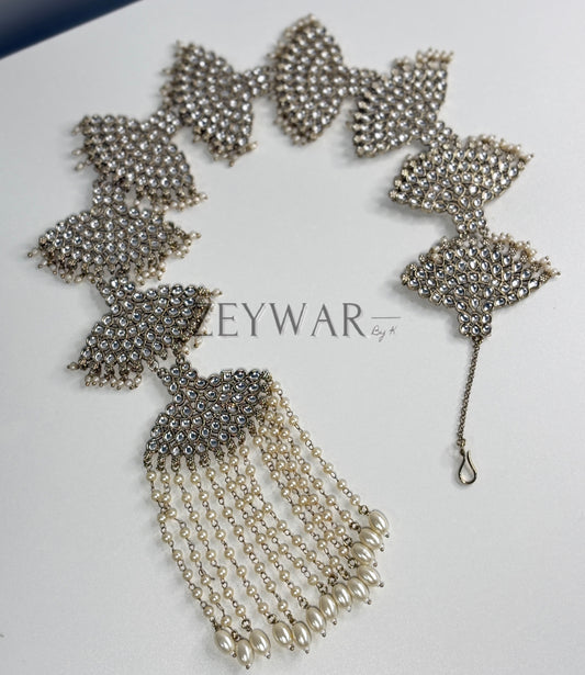 NEHA | Antique Polish Kundan Braid Accessory