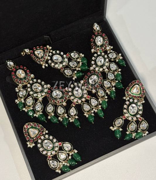 SOFIA | Sabyasachi Inspired Uncut Kundan Bridal Set