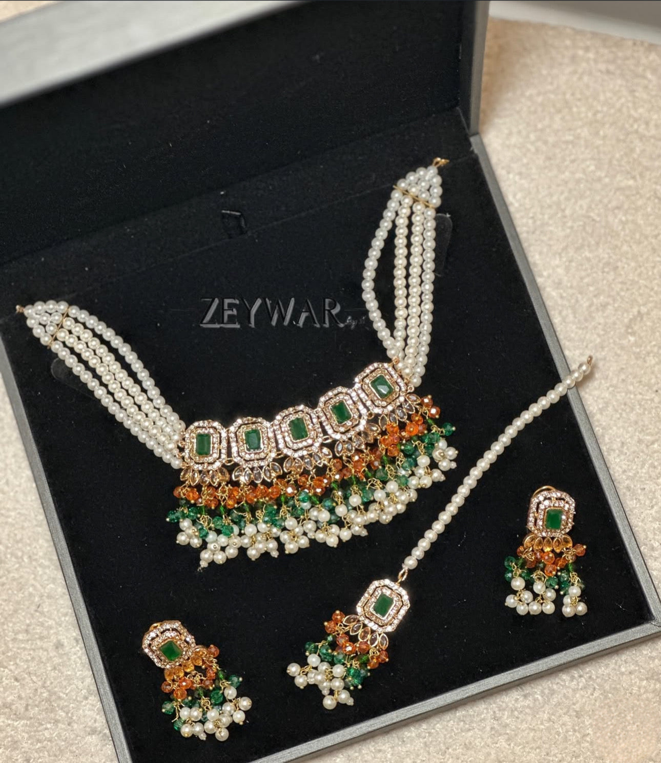 HAJAR | Statement Necklace with Studs & Tikka