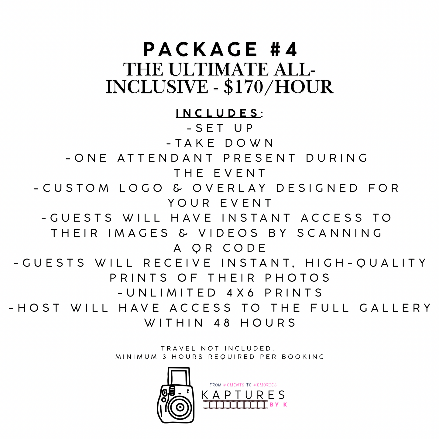 Package #4- Message on WhatsApp to Book