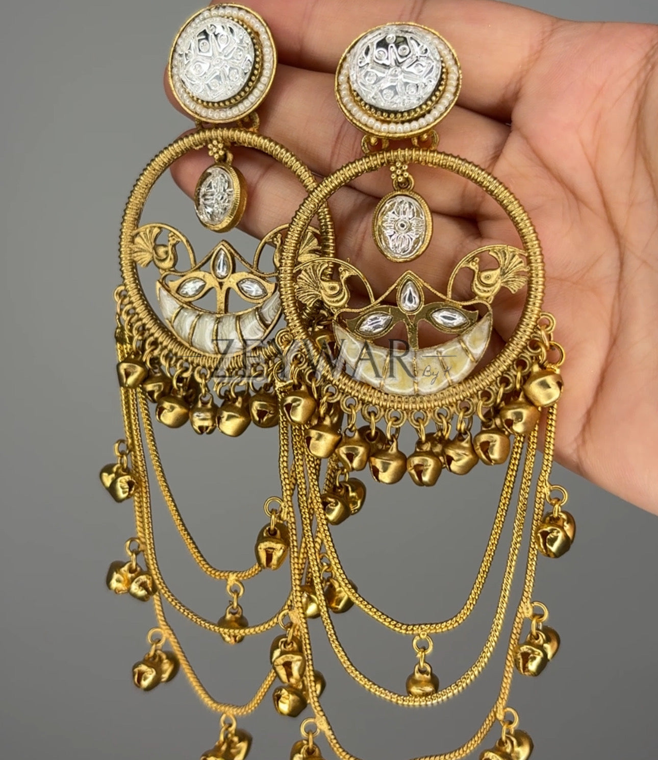 KASHMIR | Oversized Statement Kashmiri Earrings