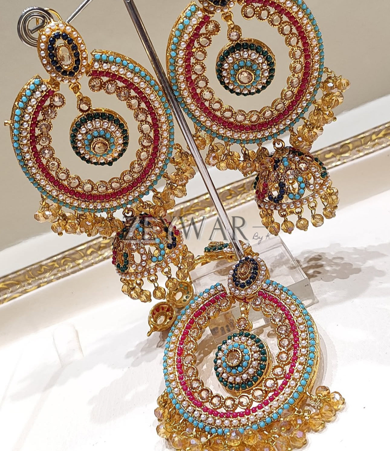 FILZA [MULTI] | Oversized Earrings & Tikka
