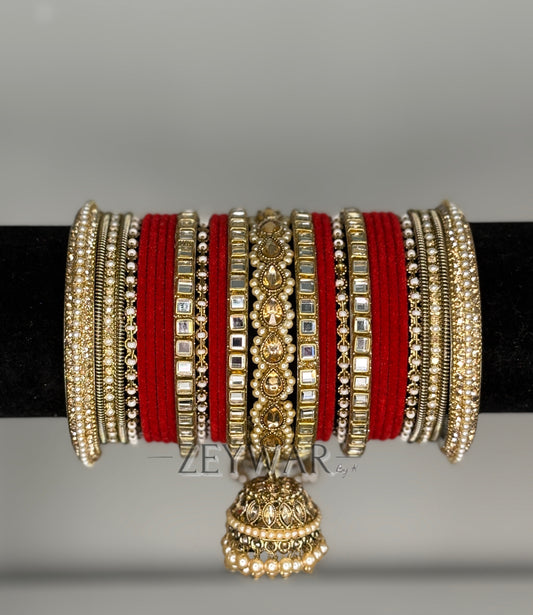 MALISHA | Bridal/Semi-Bridal Bangle Set | 2 Hands | Customizable