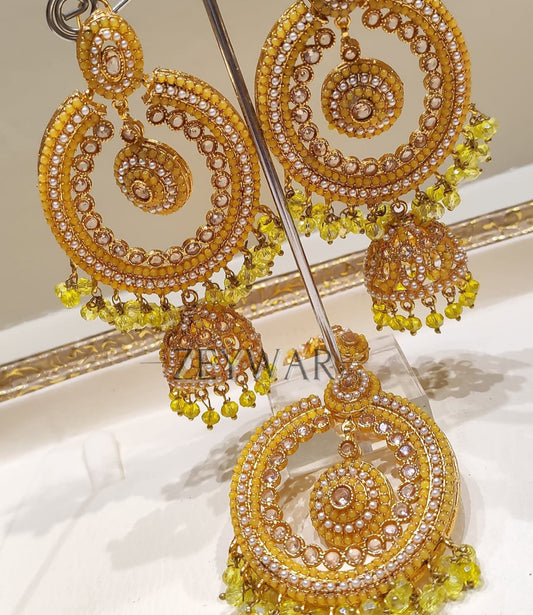 FILZA | Oversized Earrings & Tikka