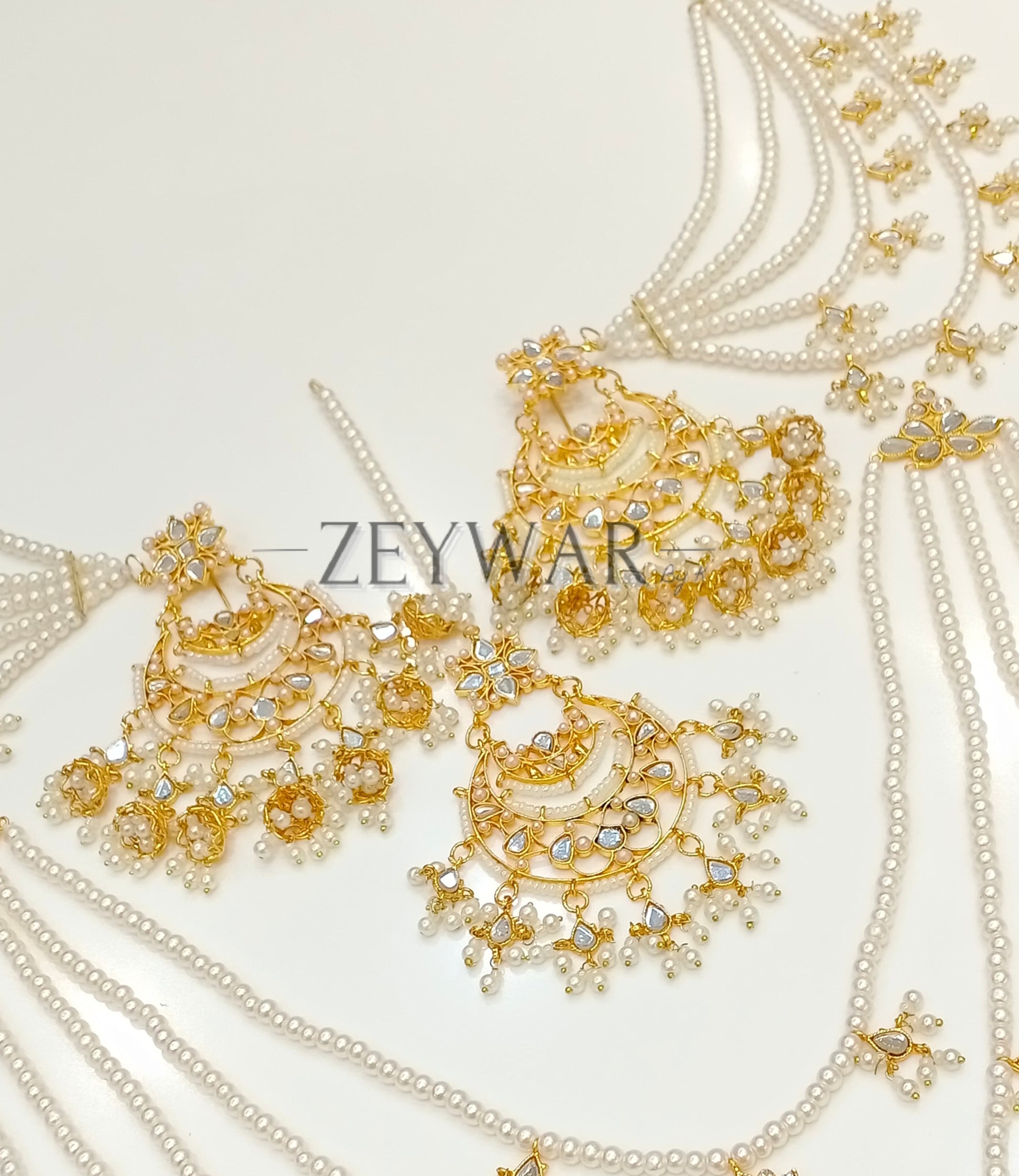 LIZA | Kundan Mala with Earrings & Tikka
