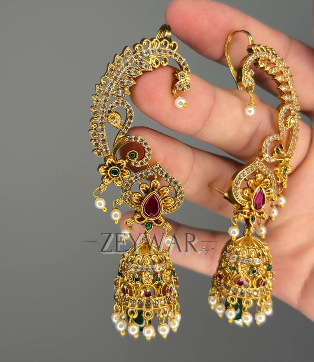 TANYA | Gold Plated Cuff Earrings