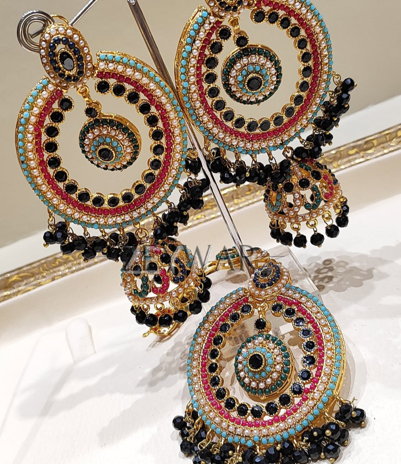FILZA [MULTI] | Oversized Earrings & Tikka