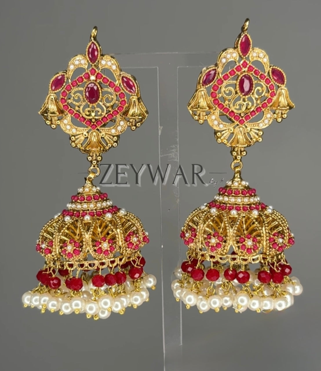 ANEESA | Gold-Plated Pakistani Style Jhumkis