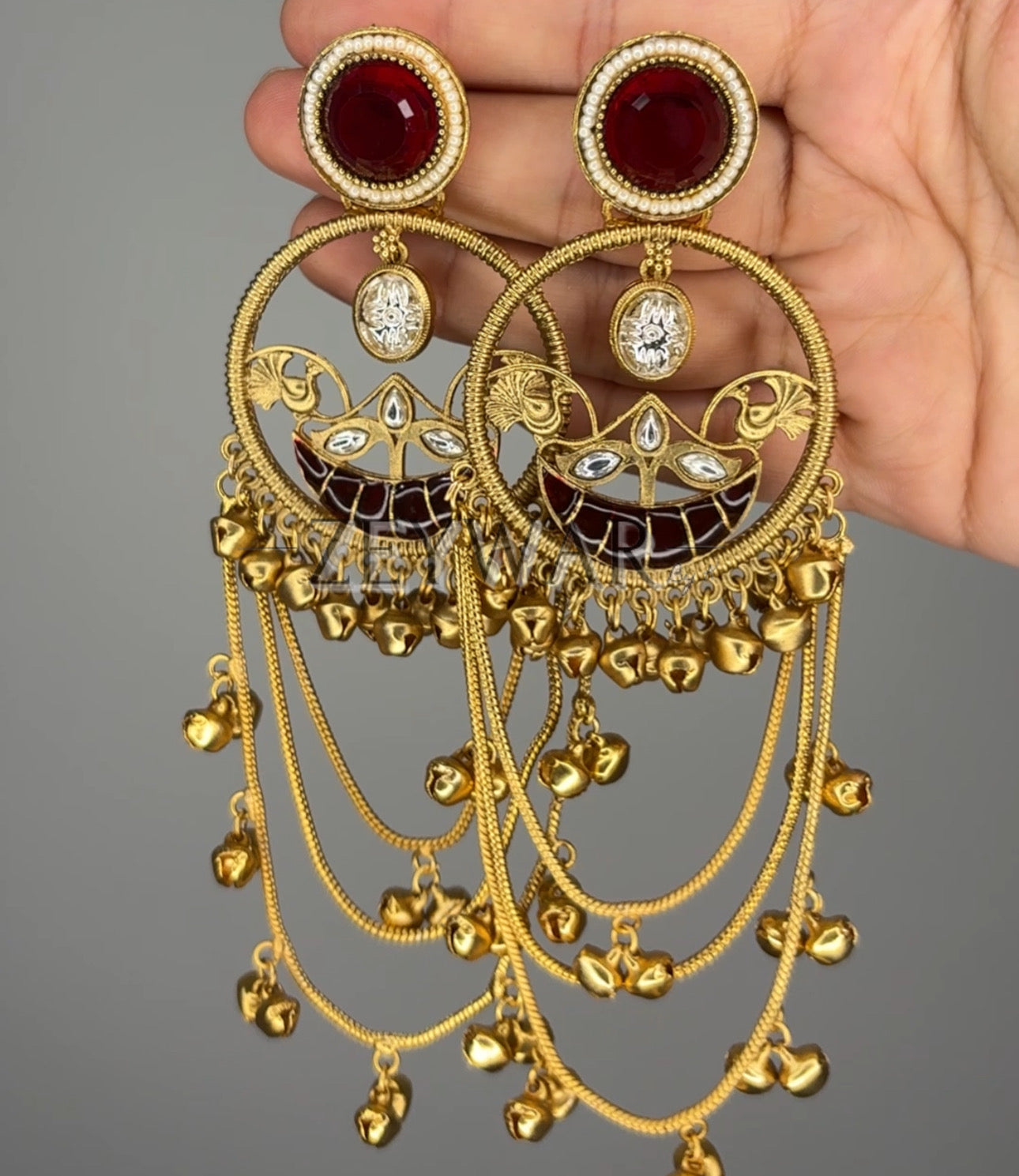 KASHMIR | Oversized Statement Kashmiri Earrings