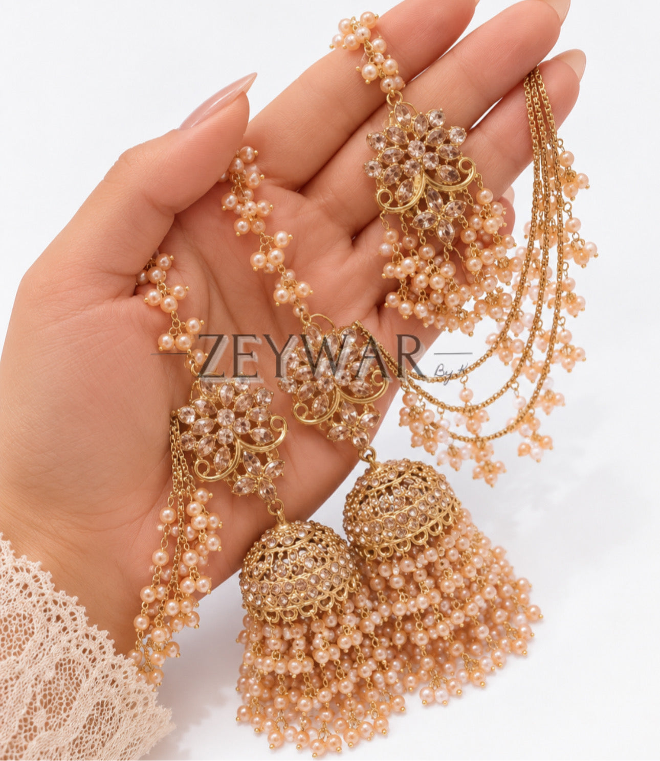 ANAHITA | Gold-plated Double Layer Jhumki’s & Tikka