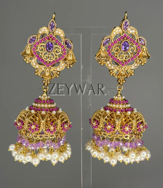 ANEESA | Gold-Plated Pakistani Style Jhumkis
