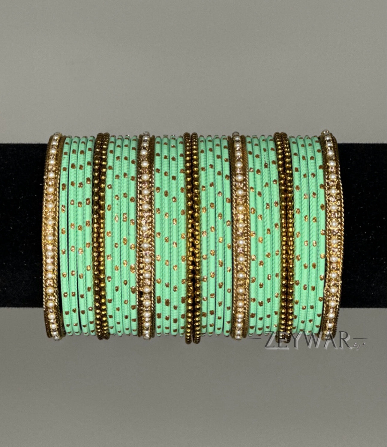 Mint green sale bangles