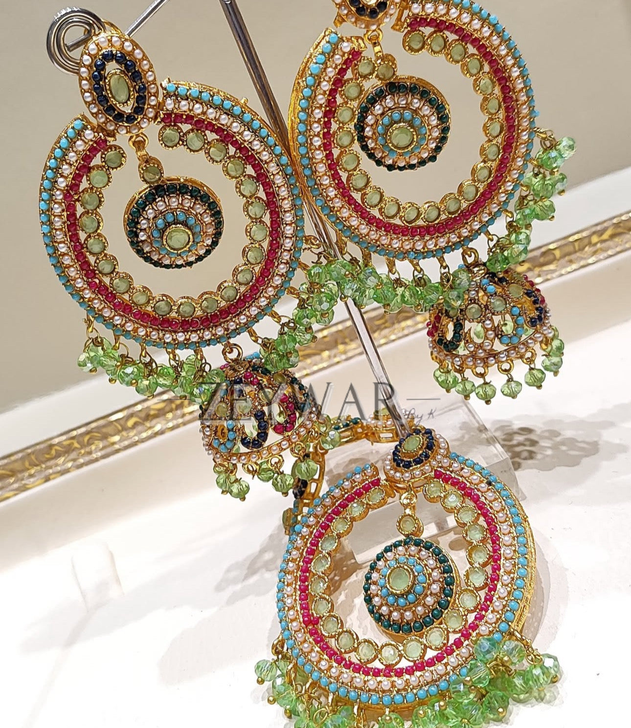 FILZA [MULTI] | Oversized Earrings & Tikka