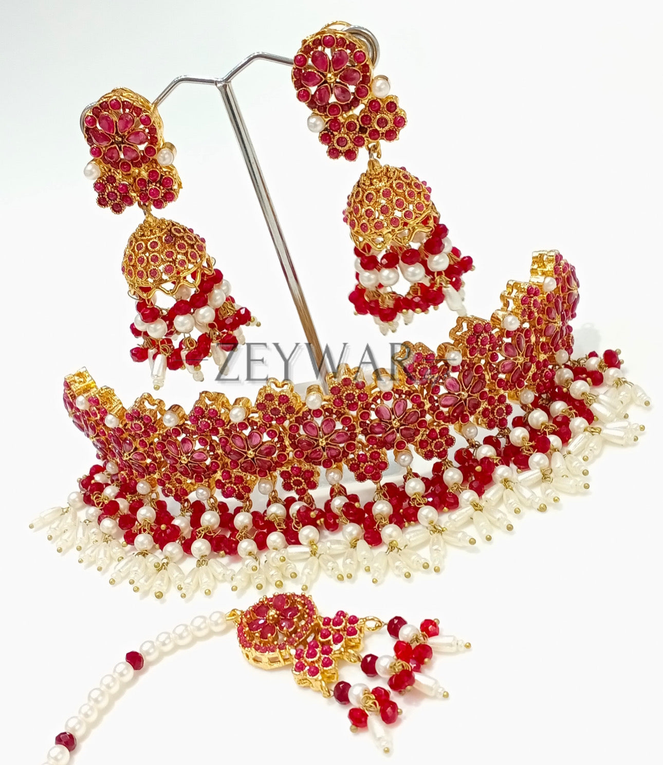 ISHAL | Choker with Jhumkis & Tikka
