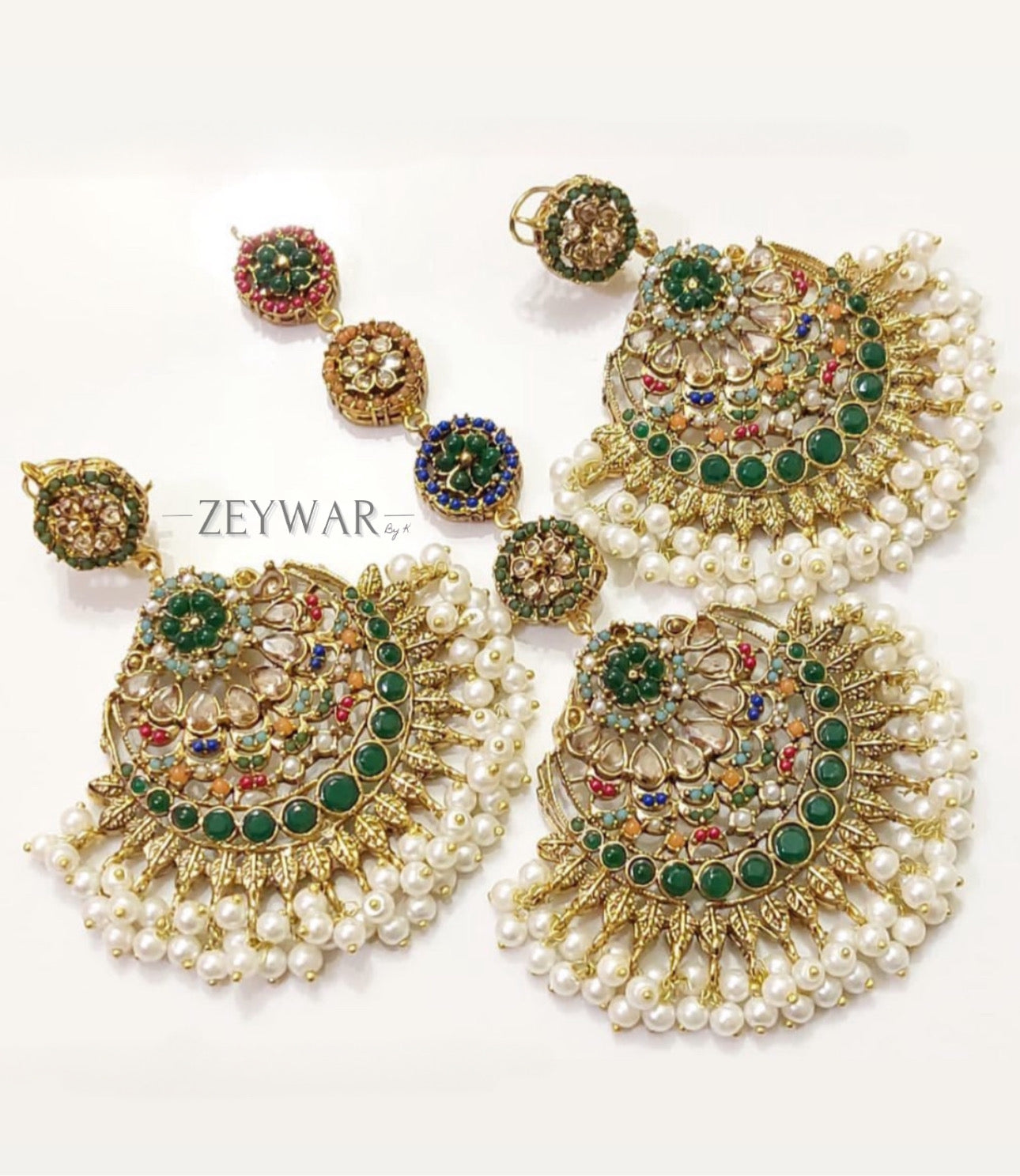 BISMAH | Vibrant Earring & Tikka Set